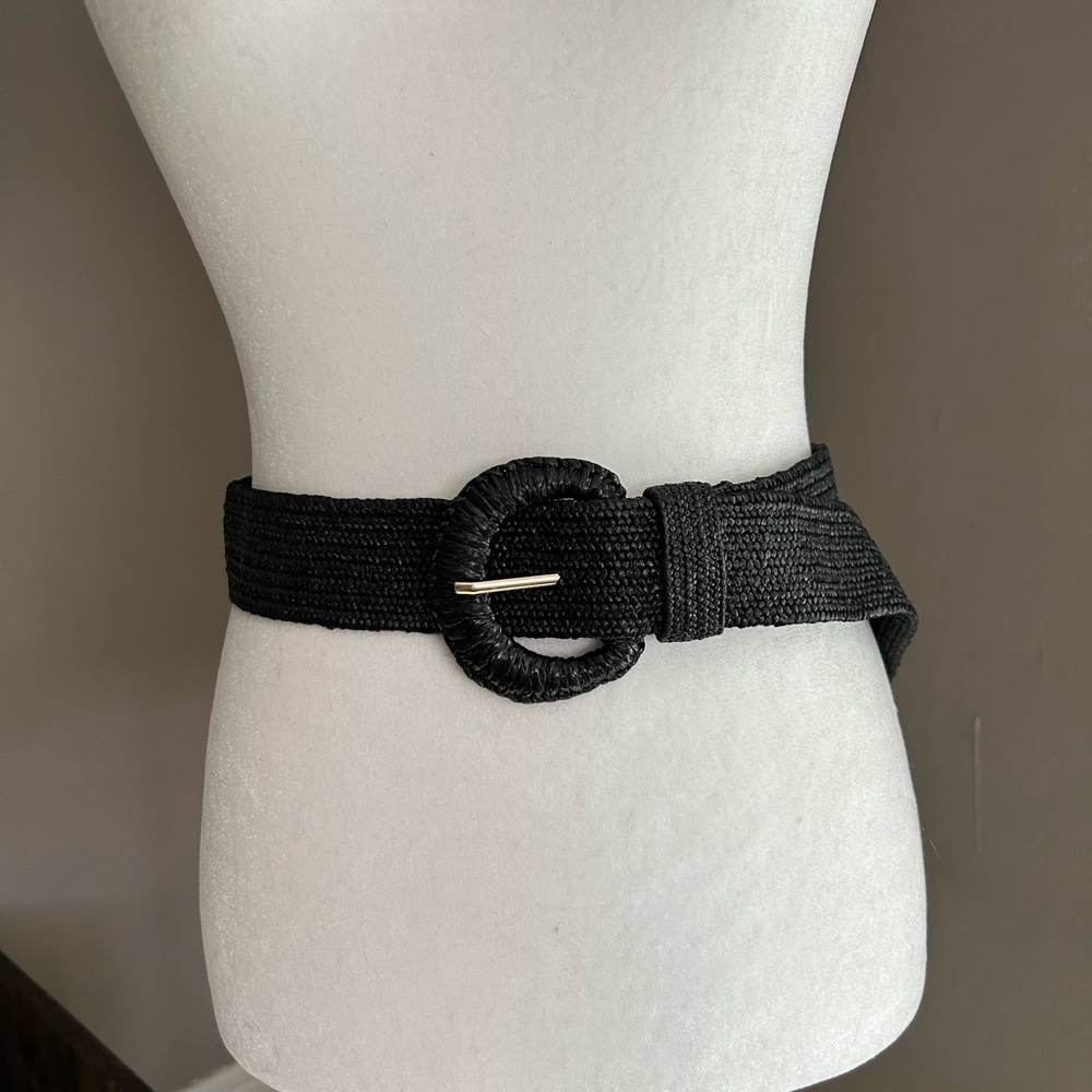 LC Lauren Conrad Black Textured Belt